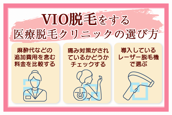 VIO医療脱毛クリニックの選び方