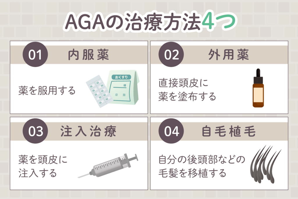 AGAの治療方法4つ
