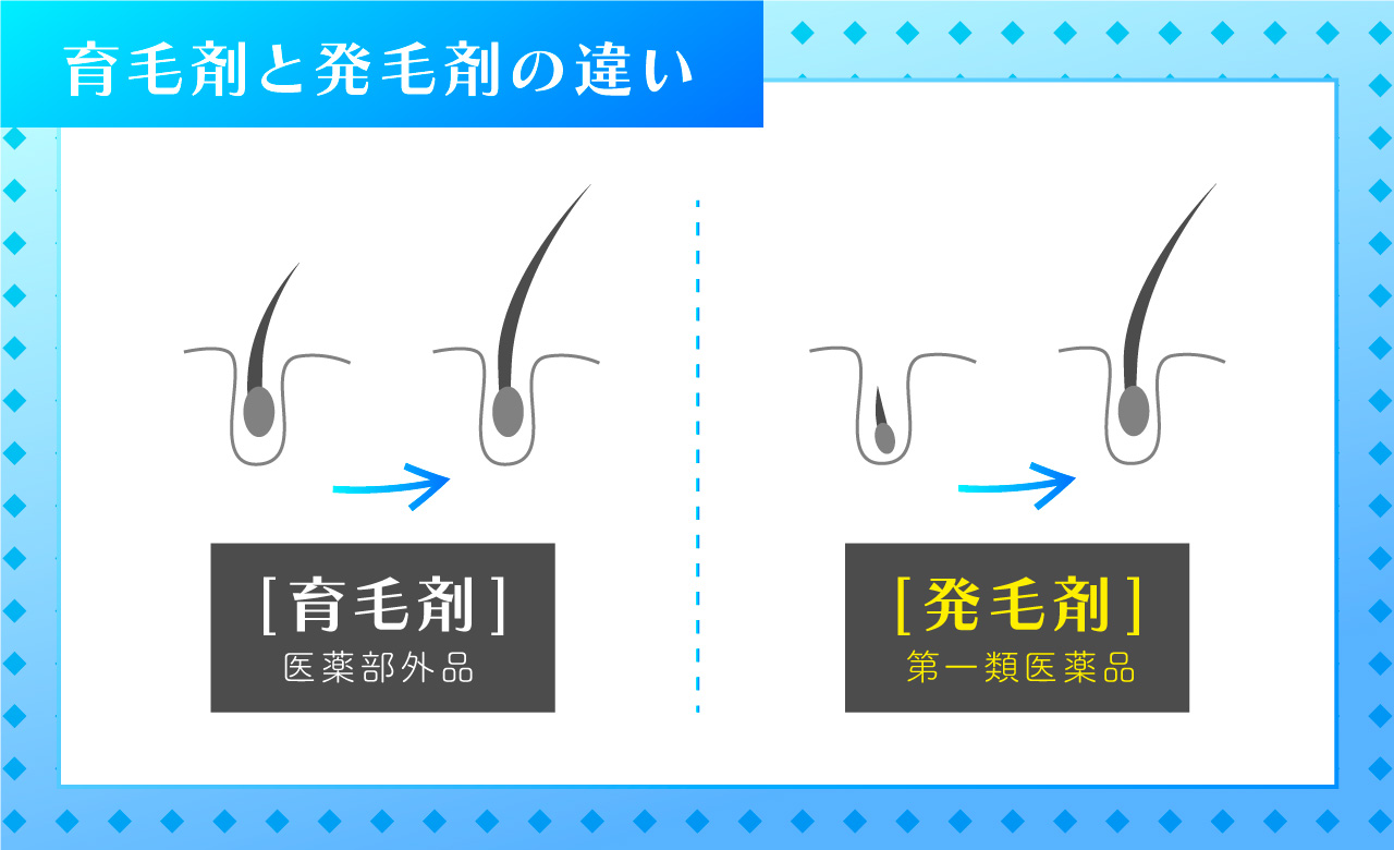 ミノキシジルの内服と外用の違い画像